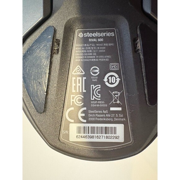 SteelSeries Rival 600 Black Wired Dual Optical RGB Lighting Gaming Mouse - Picture 8 of 8
